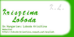 krisztina loboda business card